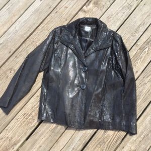 Genuine Leather Chico's Lined Blazer