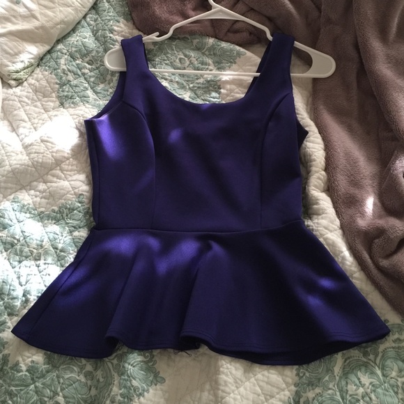 navy peplum top from francesca's