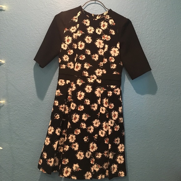 A cute floral black dress