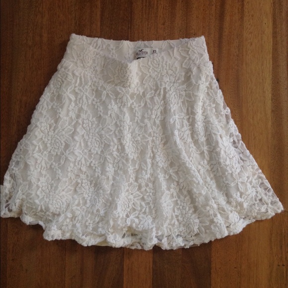 White Lace Hollister Skirt