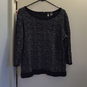 Black and white sweater