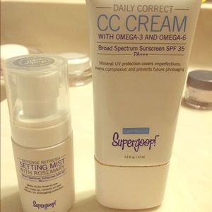 Supergoop CC cream + Supergoop Setting Spray