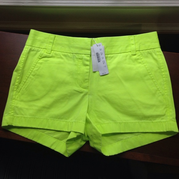 NWT neon J. Crew chino shorts