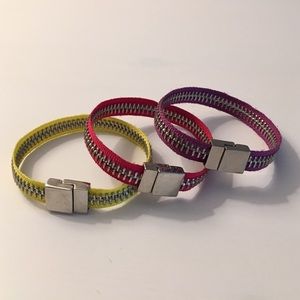 Gap zipper bracelet set