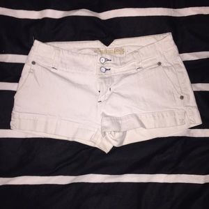 American Eagle white jean shorts