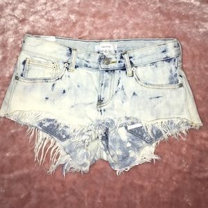 Aritzia Talula Light Blue Denim Shorts
