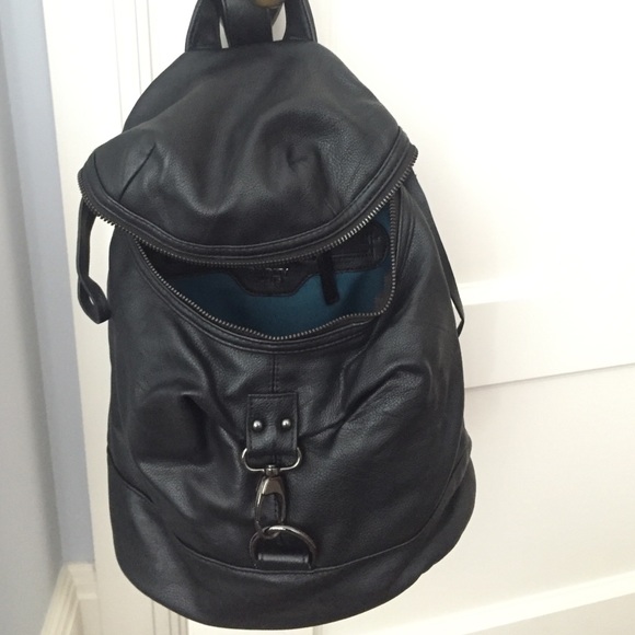 Black Leather Backpack