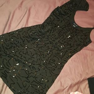 Black sequin dress
