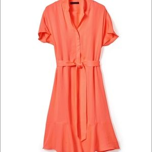 NWT Banana Republic Belted Flounce Shirtdress