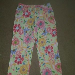 Wide legged floral pants