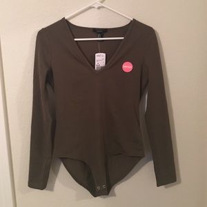 Forever 21 Olive Green Bodysuit