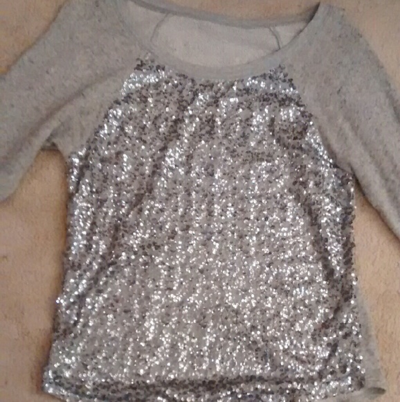 Sparkly grey long sleeve