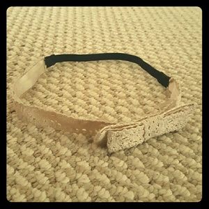 Cream Bow Headband