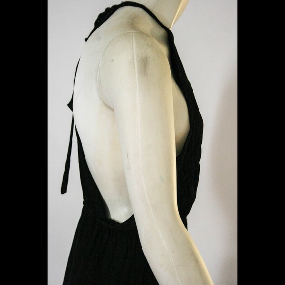 Black chiffon tie cutout dress - Picture 2 of 3