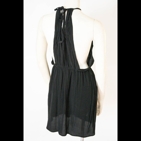 Black chiffon tie cutout dress - Picture 3 of 3