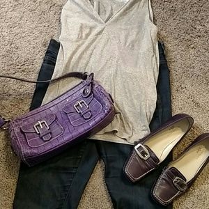 Dooney and Bourke purple leather bag