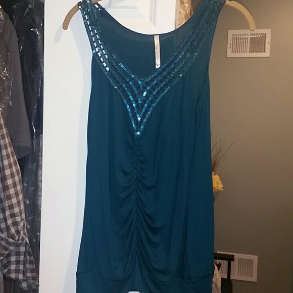 Greenish sequin top