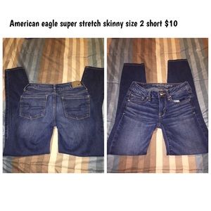 American eagle stretch skinny jeans size 2 short