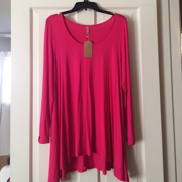 NWT Pink soft long sleeve tunic! - Picture 4 of 4