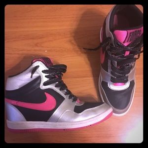 Nike High Top Multi-Colored wedge Sneakers