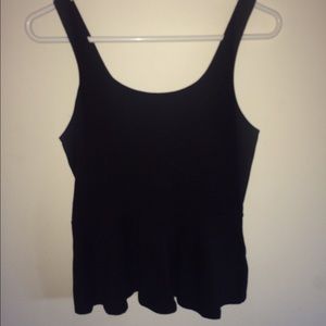 NWOT Express Black Peplum Top