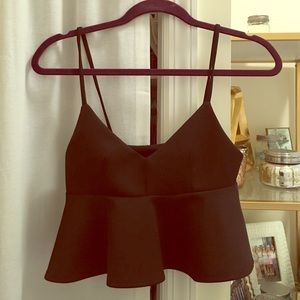TopShop size US 4 crop top with ruffle