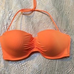 Orange Strapless VS Swim Top