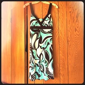 Cute brown and teal dress!