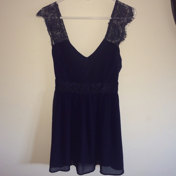 NWOT navy lace dress