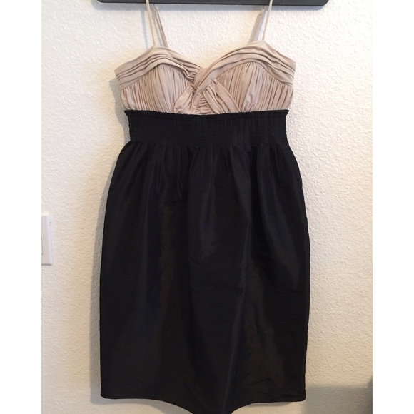 Black and Cream Semi Formal Dress