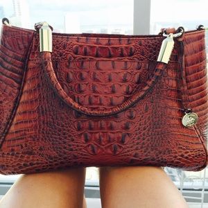 Brahmin Ruby Pelican Handbag with Matching Wallet