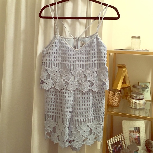 Sailor Rory blue romper with tie back size s