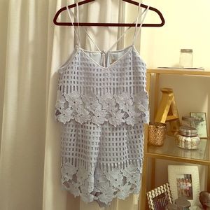 Sailor Rory blue romper with tie back size s