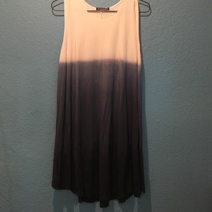 A blue and white dress