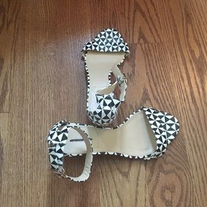 Jcrew geoprint Demi wedge heels