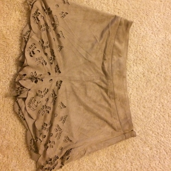 Suede shorts
