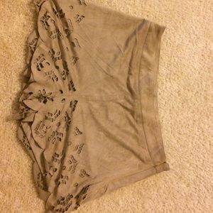 Suede shorts