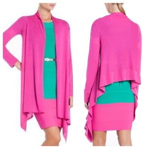 BCBG Max Azria Pink Wrap Sweater XS S 0 2