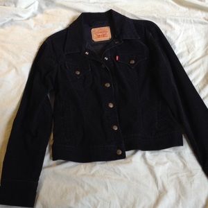 Black Corduroy Levi Jacket - Boho chic!