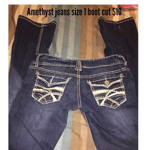 Amethyst jeans size 1 $10