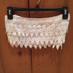 Wet seal lace bandeau top