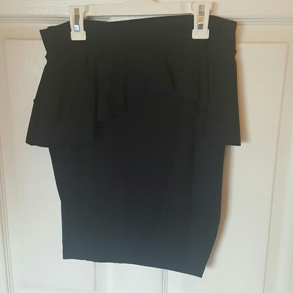Peplum black skirt