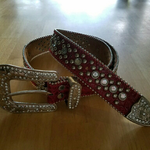 Leather western belt