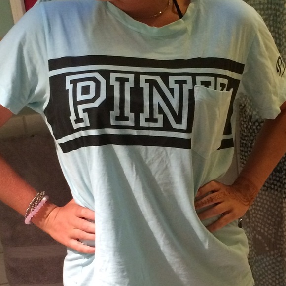 LIGHT BLUE PINK TSHIRT