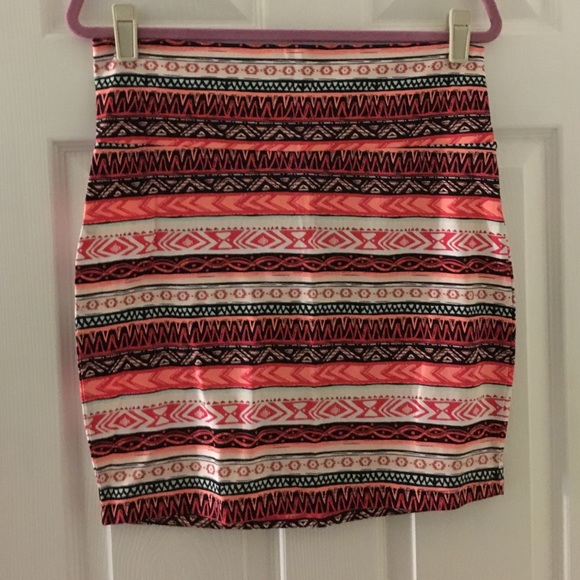 Aztec Printed Bodycon Skirt