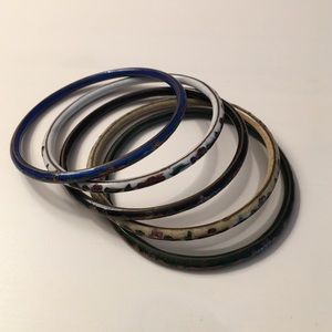 Vintage hand-painted bangles