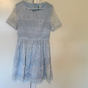 Open back pastel dress