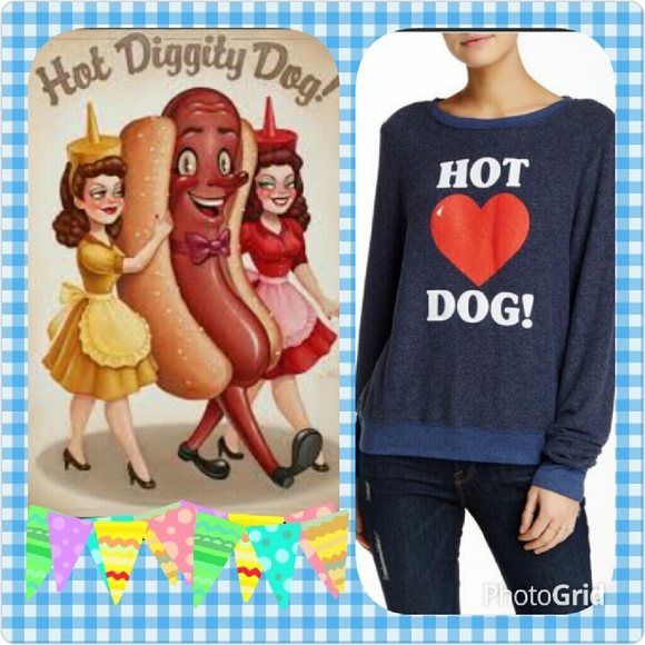 Wildfox "♡ Hot Dog" Sweatshirt