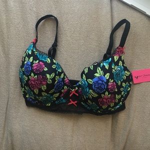 Betsey Johnson floral bra