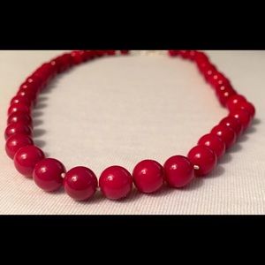 Red Coral Capoloni Necklace Set with earrings